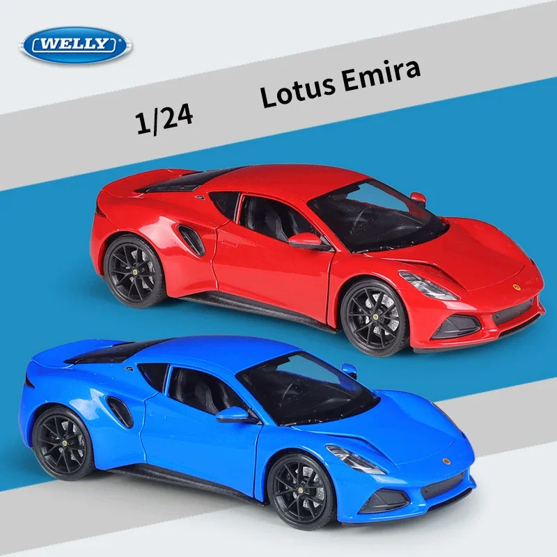 WELLY 1:24 Lotus Emira Sports Car Simulation Alloy Car Model  - Suitable for Children's Toys and Collections