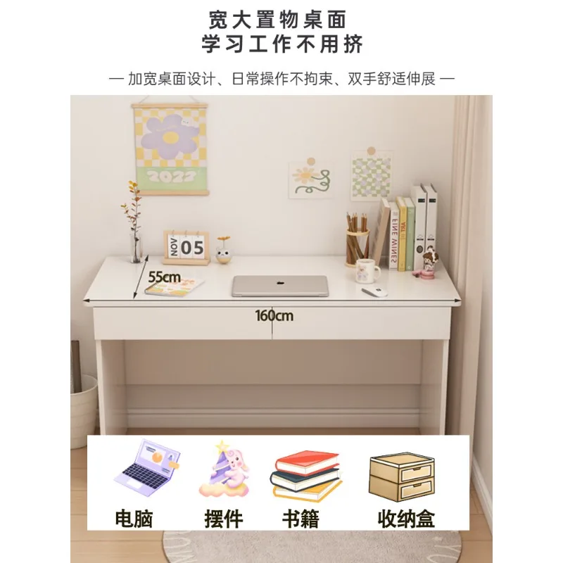 Custom computer desk drawer makeup table art table desktop cream home office desk notebook corner