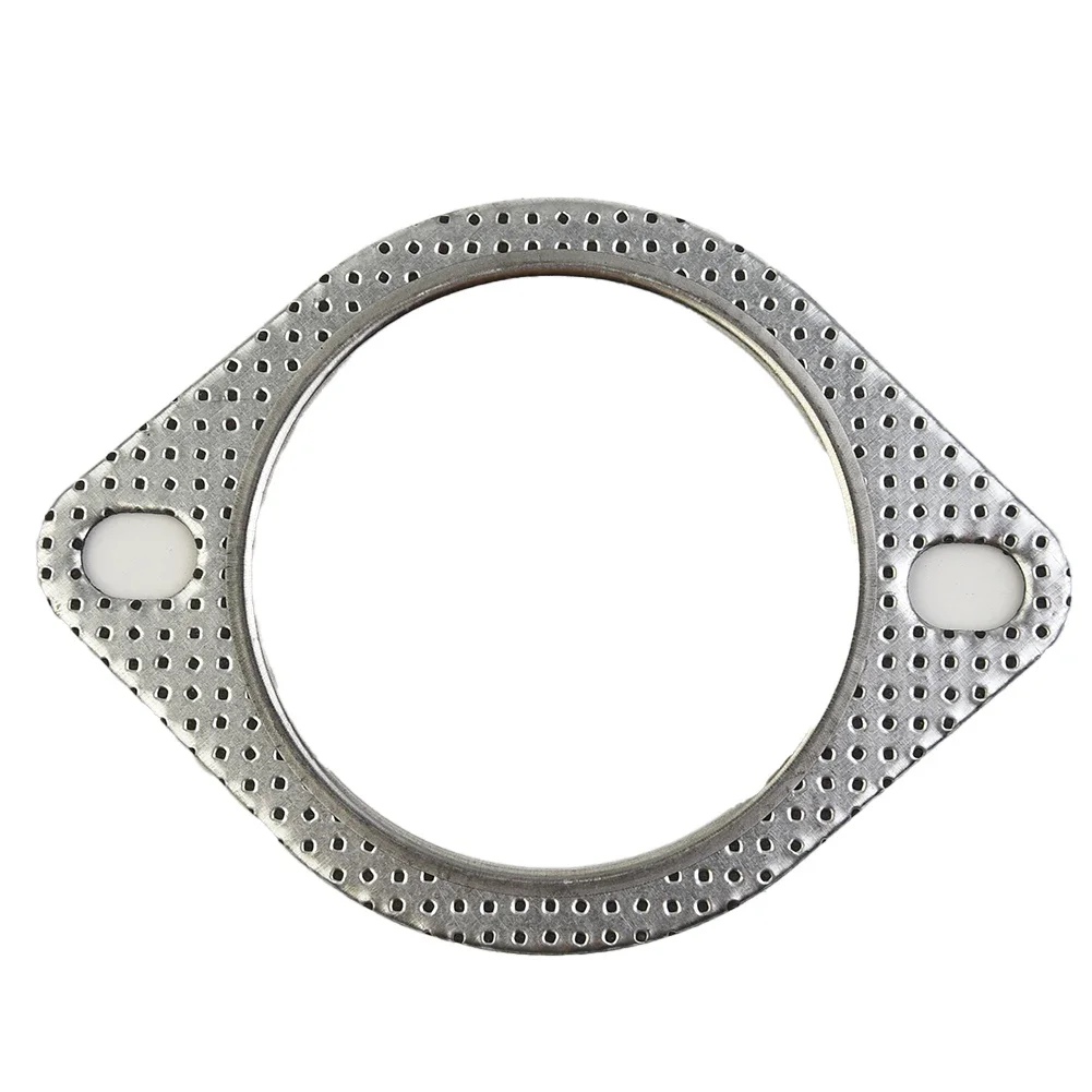 

2x Car Sliver Exhaust Gasket 2 Bolt 3 Inch Diameter Downpipe Metal Multi Layer Reinforced 76mm For Nissan, For Mitsubishi, Part