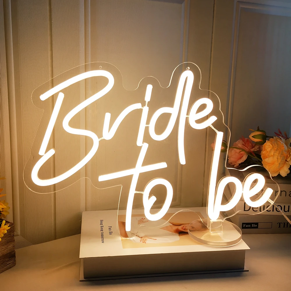 

Bride to be Neon Signs Warm White LED Neon Lights for Wall Decor Wedding USB Neon Signs for Bridal Shower Party Decor