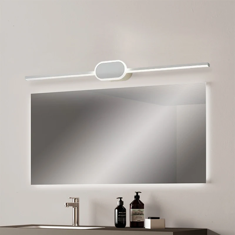 Lampe LED en noir et blanc pour miroir, design moderne, éclairage d'intérieur, idéal pour une chambre à coucher, 40/60cm