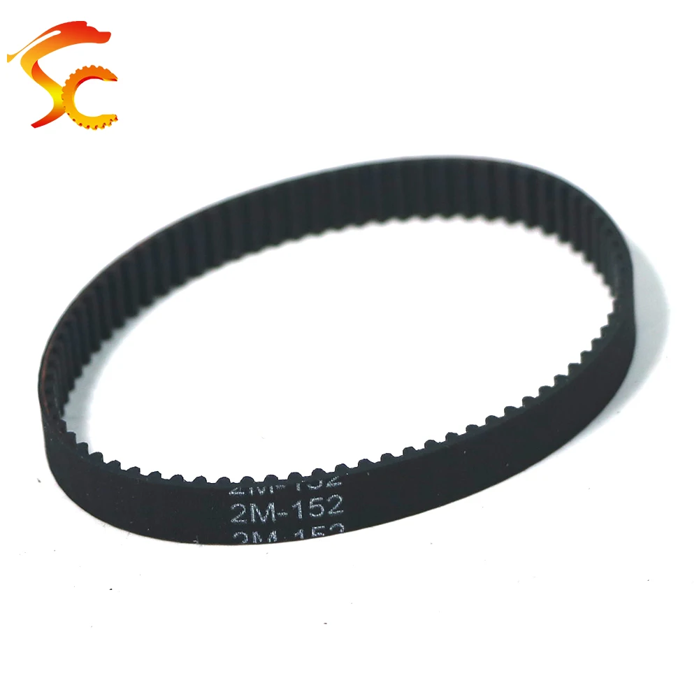 2 pz GT2/2M 152/154/156 cinghia ad anello chiuso cinghia dentata in gomma Denti 76/77/78 Lunghezza 152/154/156mm larghezza 3/6mm per stampante 3D