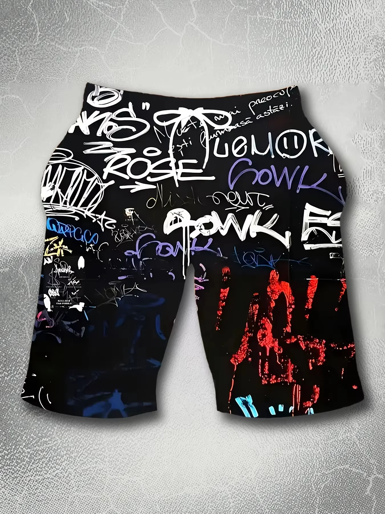 

2026 Summer New Style Men's Shorts with 3D Graffiti Pattern Print Street Casual Fashion Comfortable Soft Breathable