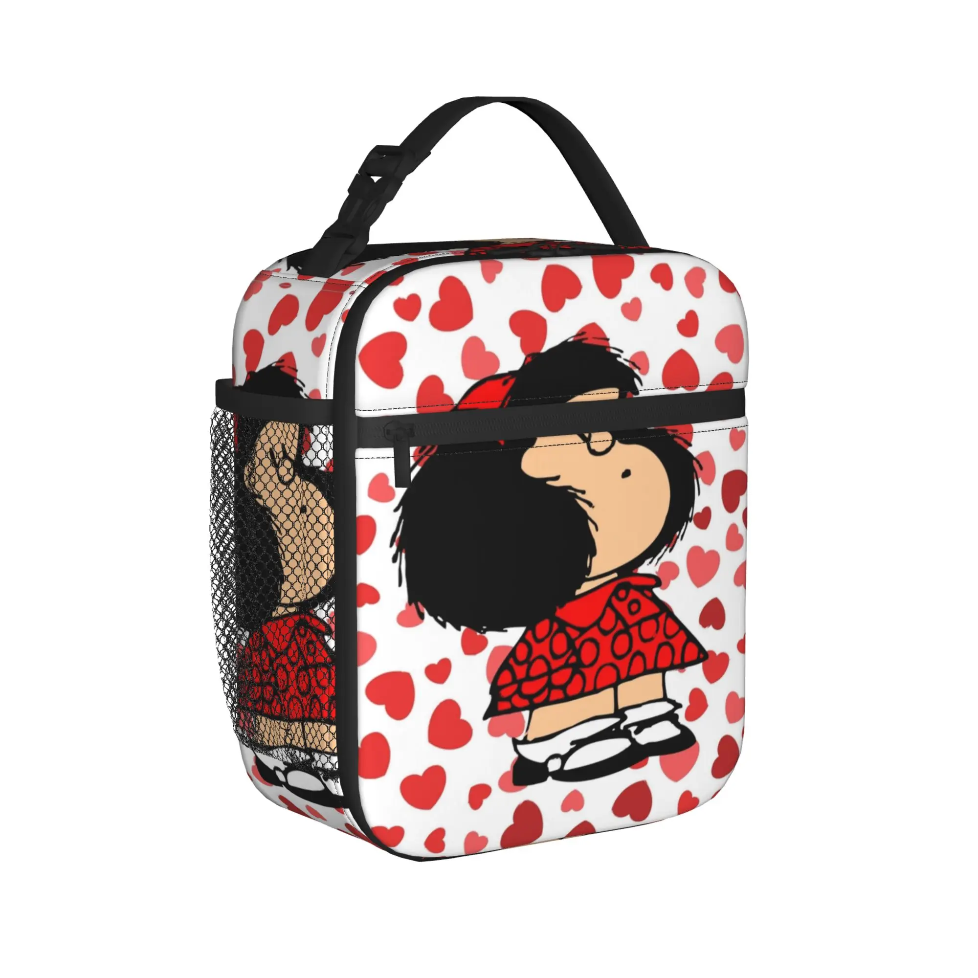 Mafaldas Insulated Lunch Bag Cooler Bag Reusable,Lunch Container Amine Cartoon Large Lunch Box Tote for Men Women
