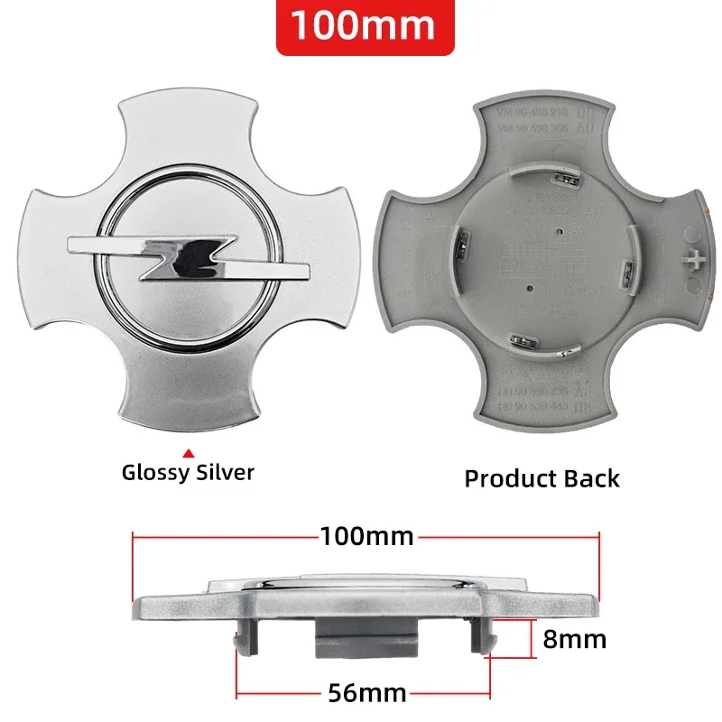 4pcs 53mm/100mm/110mm Car Wheel Center Hub Caps Badge For Opel Corsa Antara Astra Zafira Omega Vectra Insignia Accessories - view 3