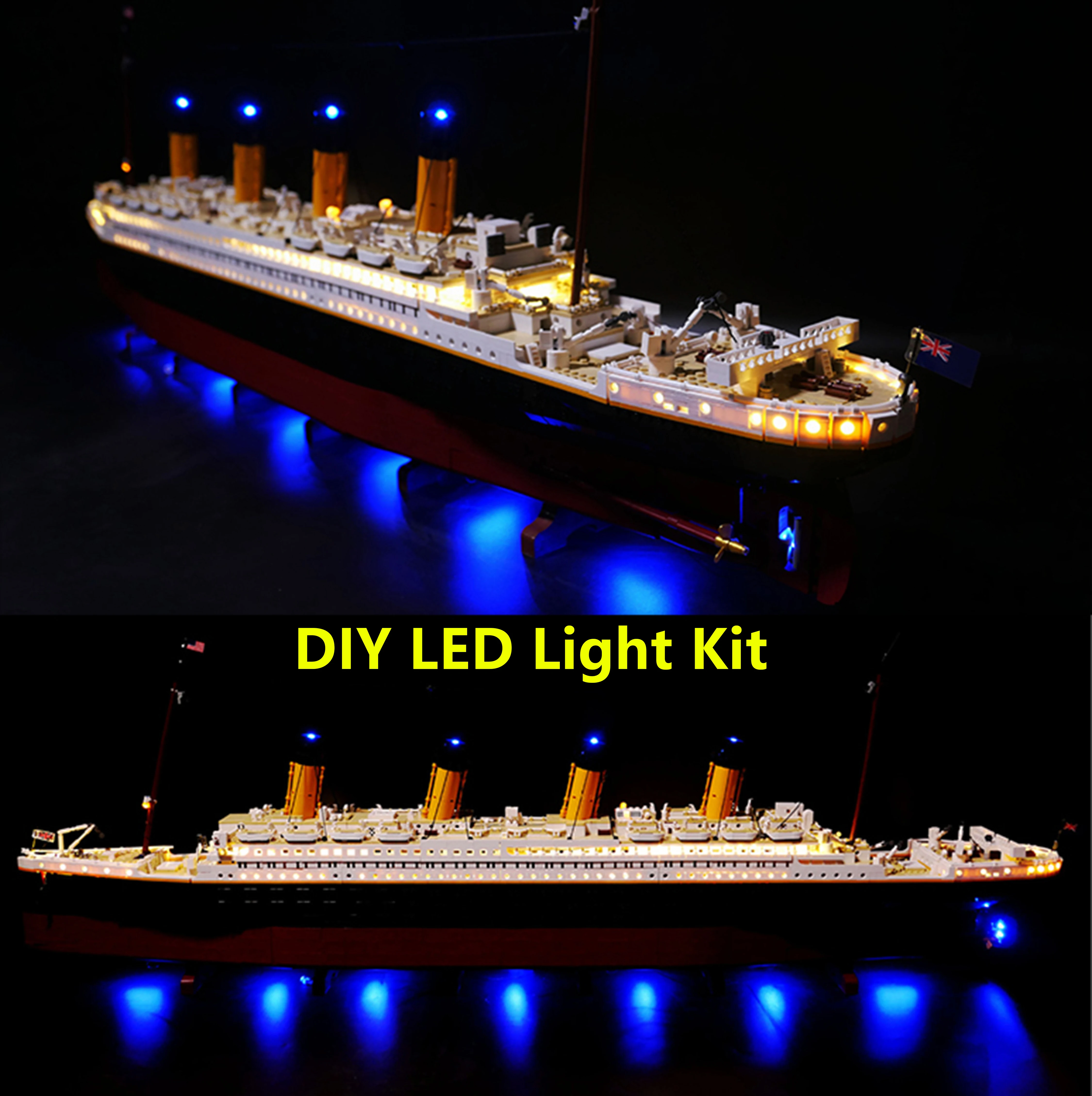 

Комплект светодиодных фонарей «сделай сам», 10294, классический корабль, модель строительного блока, дистанционное управление, набор освещения, только светильники, отличный подарок