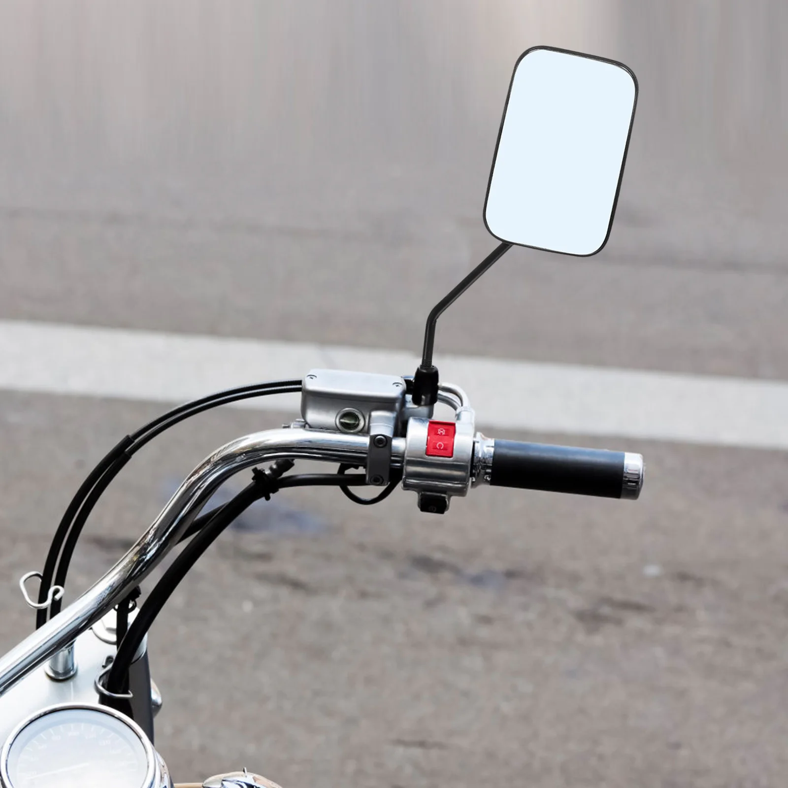 

1Pair Motorcycle Rearview Wide Angle Reflective Mirrors Handlebar Replacement Scooter Mirror Mounts Accessories