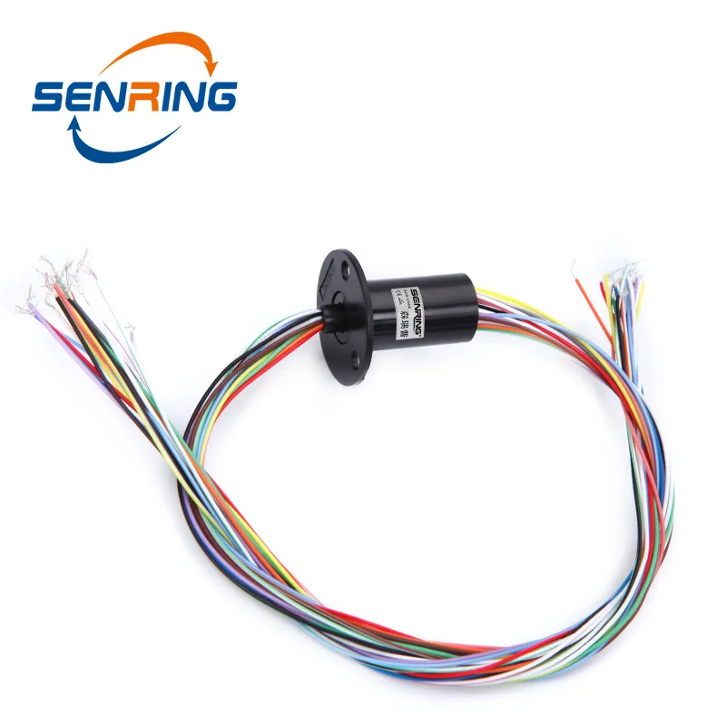 Conductive Slip Ring 6/12/18/24 Wires 1.5A Outer Diameter 12.5mm Low Current Slip Ring Spare Part Type A Flange