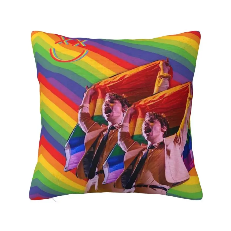 Custom Colorful H-Harry Singer S-Styles Cushion Cover Home Decor 3D Printing Throw Pillow Case for Car Double-sided