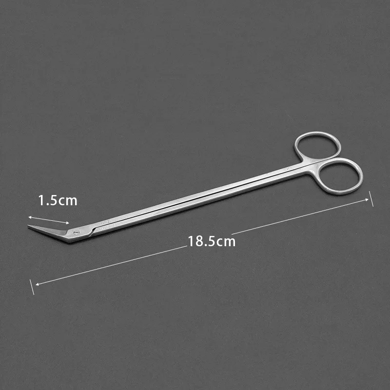 Stainless Steel Micro Bird's Beak Scissors Potts Surgical Angled Scissors