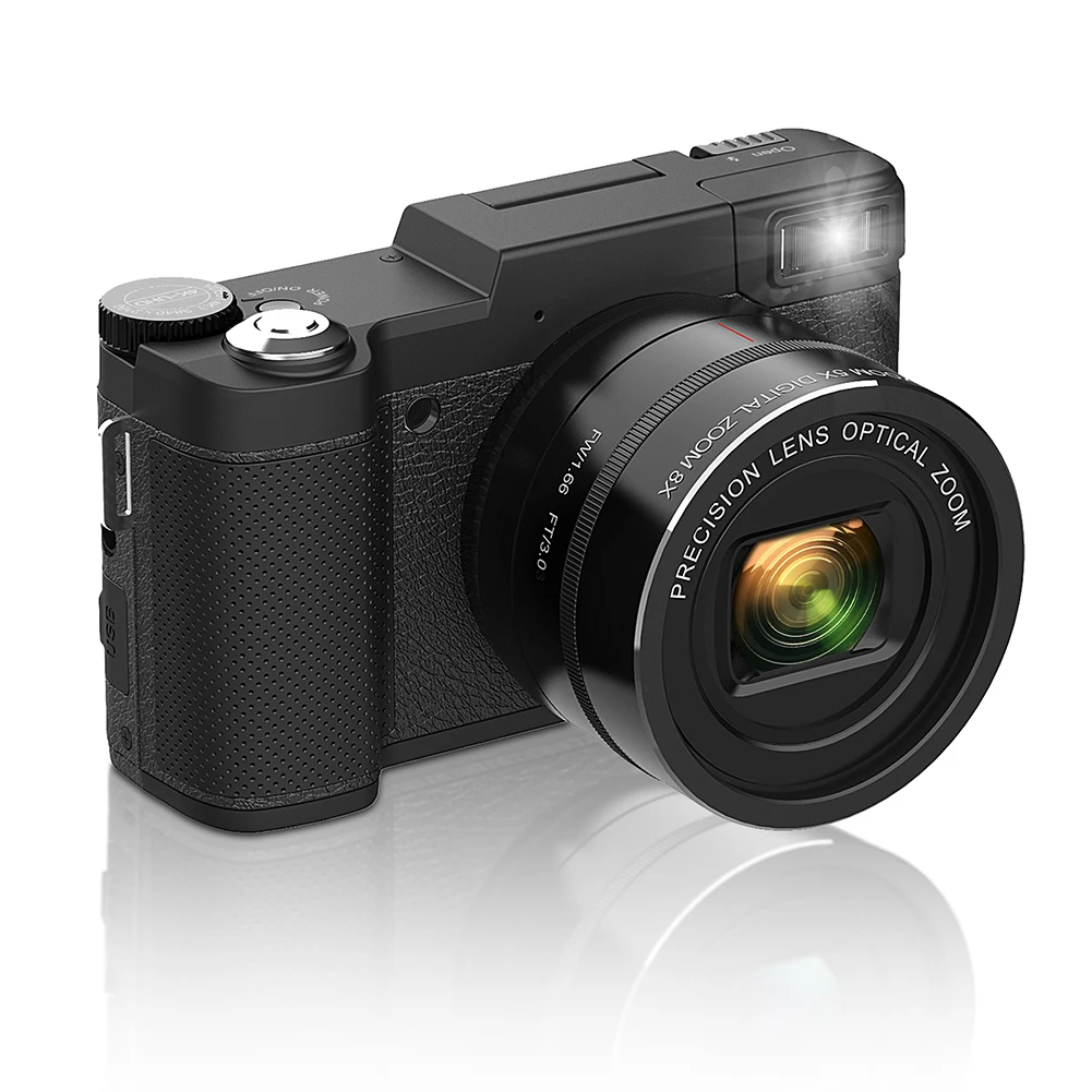 كاميرا رقمية 4K 48MP كاميرا صور 5X زووم بصري وكاميرا فيديو تكبير رقمي 8X شاشة IPS مقاس 3.0 بوصة للمراهقين المبتدئين والكبار