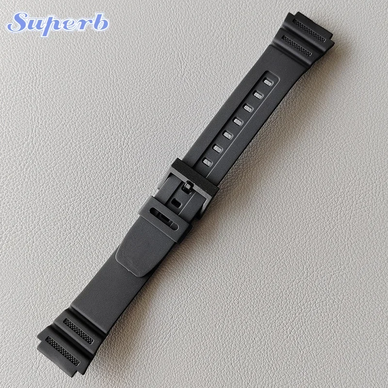 Correa de reloj de resina de 18mm para Casio AE1200/1300/A158/W/A168 /F-91W/F105/F108, pulsera de repuesto para reloj deportivo para hombre