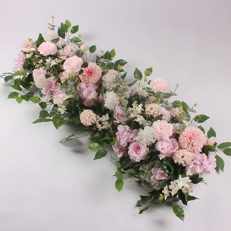 50/100cm Artificial Flower Row Arrangement Wedding Arch Decoration Flower Runner Party Scene Decor Road Leading Floral Wall image 3