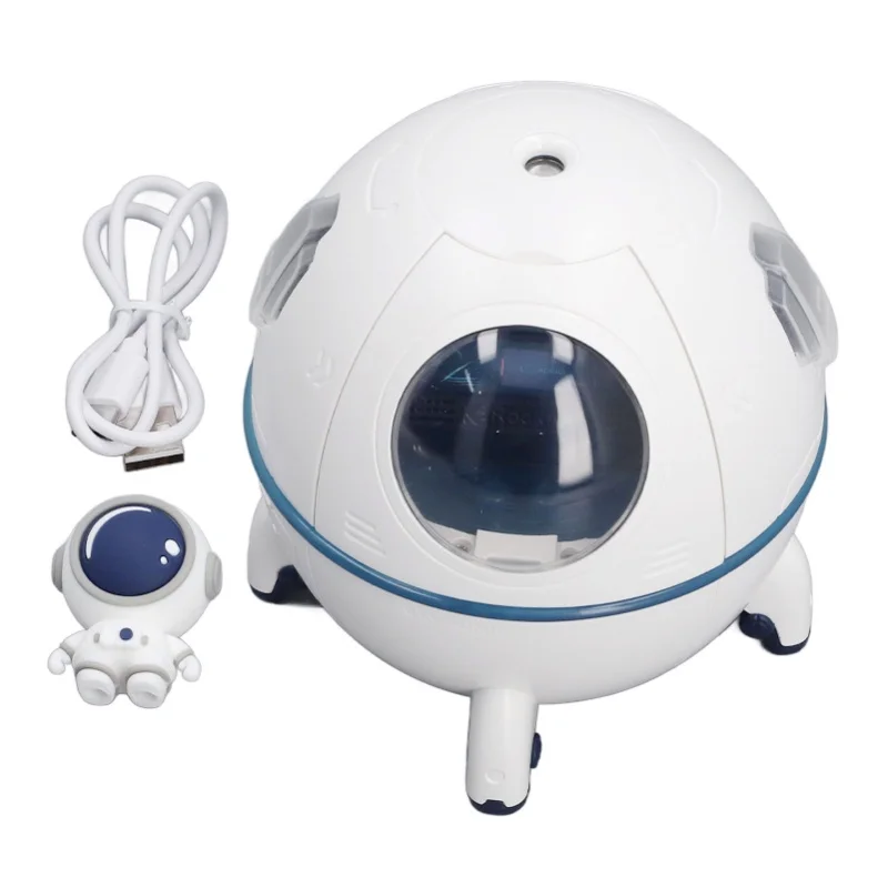 

220ml Space Capsule Humidifier USB Large Fog Mini Humidifier Mute Night Light Humidifier For Home Bedroom Office White