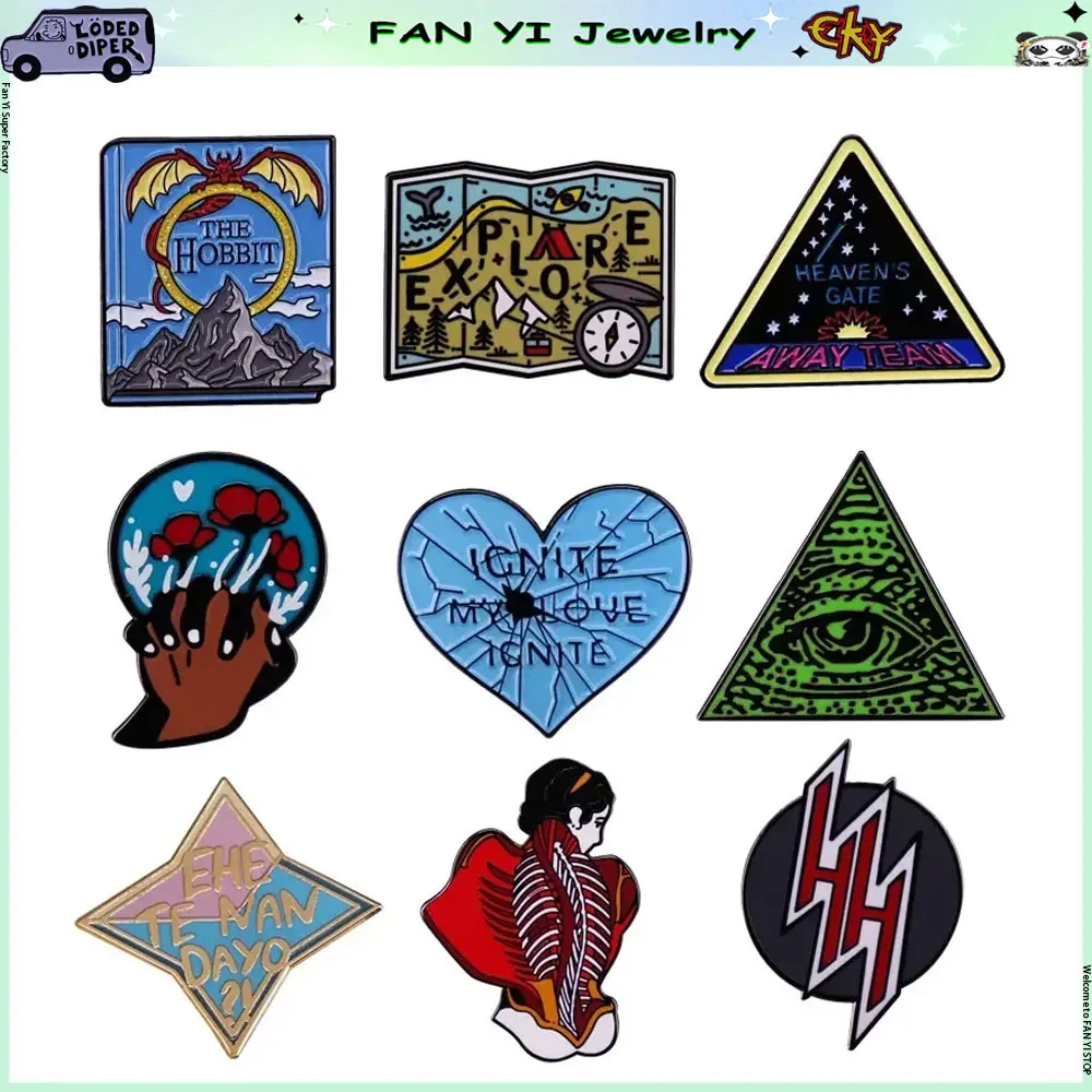 

Anime Enamel Pins Lapel Pin for Backpacks New Year Gift Cute Things Brooches Manga Badges on Backpack Brooch for Clothes Jewelry