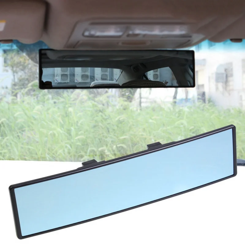 High Quality Universal 270mm/300mm Large Size Clip-on White Blue Yellow Wide Angle Panoramic Interior Rearview Mirror