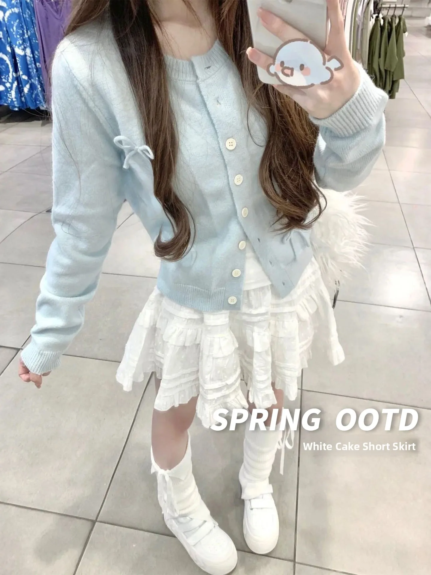 

Белая кружевная плиссированная юбка женская, новинка 2026 года, весна-лето, в нежном балетном стиле, из чистого хлопка, короткая, А-силуэт, до колена