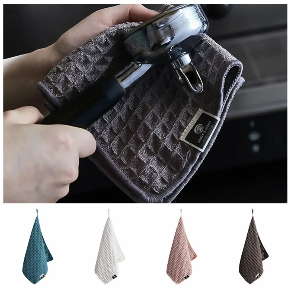 

Высокоэффективная ткань для чистки вафельного узора, волокно из микрофибры, без выпадения, кухонное полотенце, антипригарная толстая ткань для мытья посуды, барная стойка