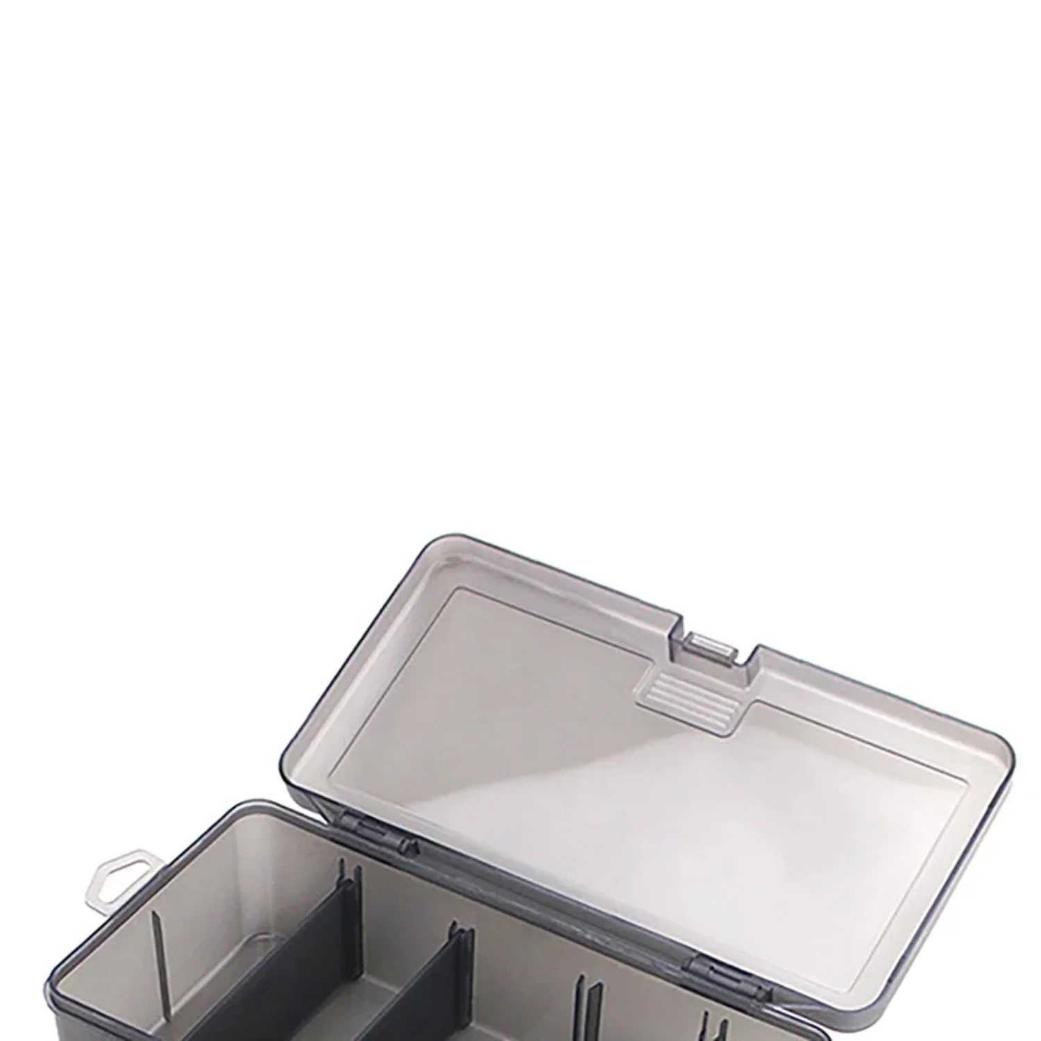 Gray Color Double Layer Road Sub Box Pp  Fake Bait Accessories Tool Box Plastic Box Fishing Gear