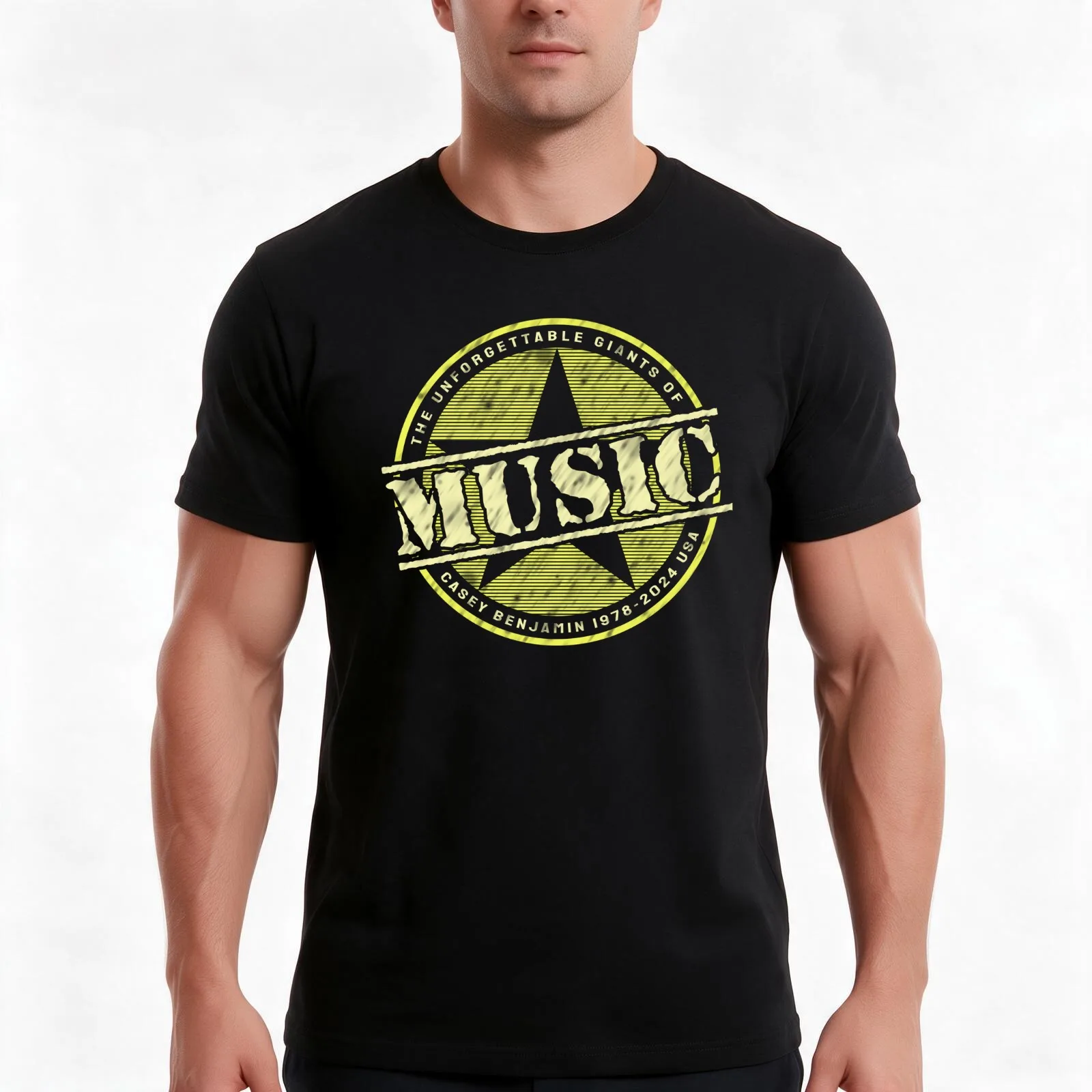Casey Benjamin USA 1978 2024 Music D96 T-Shirt, Summer Casual Cotton Tee, Oversized Streetwear Tops, Vintage Graphic Print
