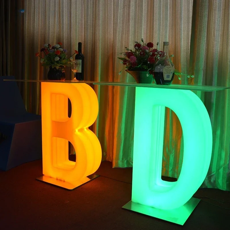 

bar tables letters Modern waterproof Illuminated color LED light letter RGB bar table