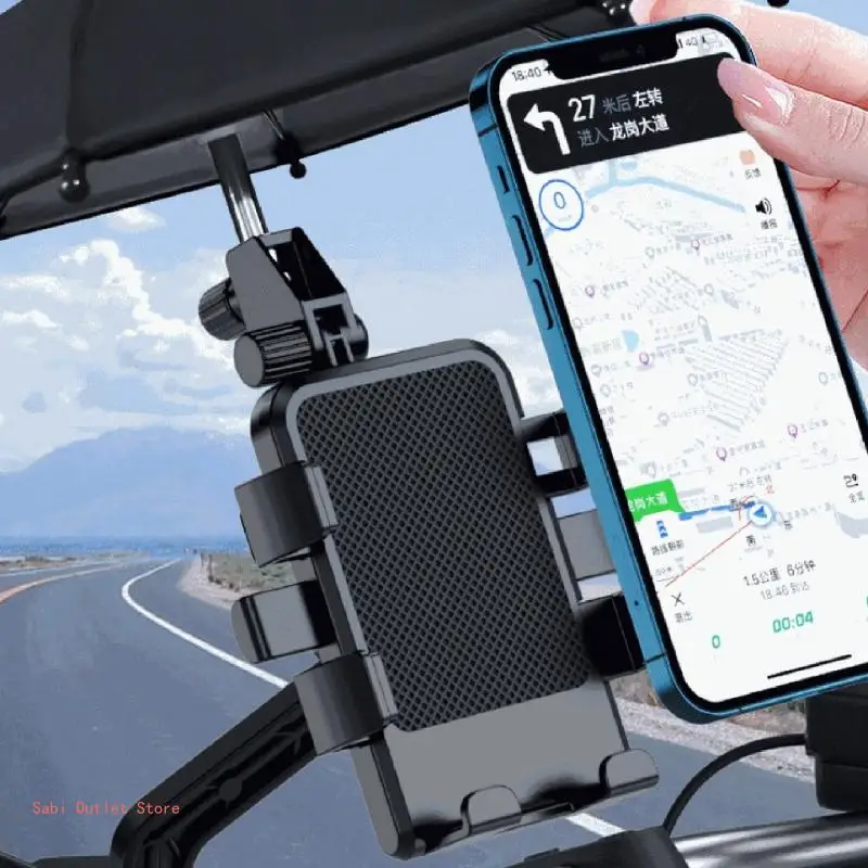 Universal Motorcycles Umbrella Waterproof Phone Navigation Bracket Cycling Stand