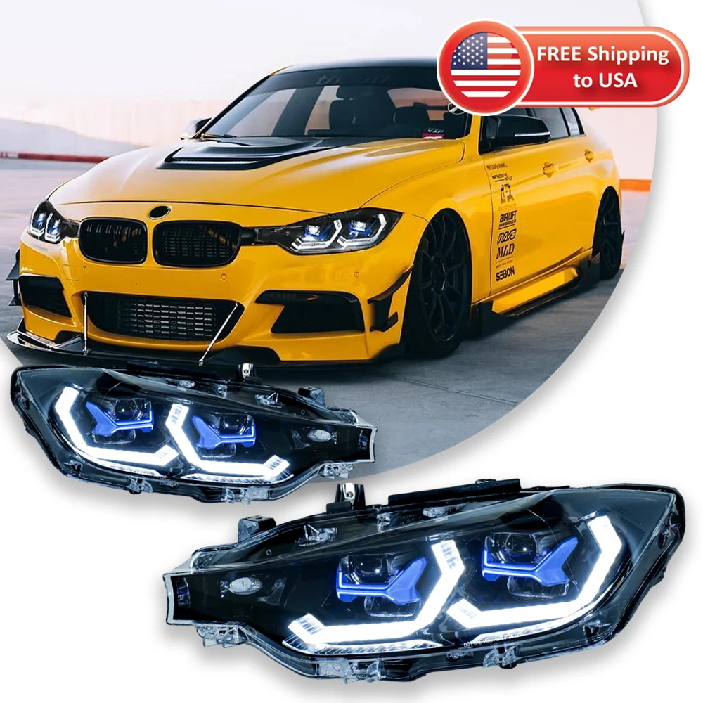 Car Lights For BMW 3 Series 2015-2018 F30 Headlight LED Projetor head Lamp Daytime Running Light Automotive Accessories