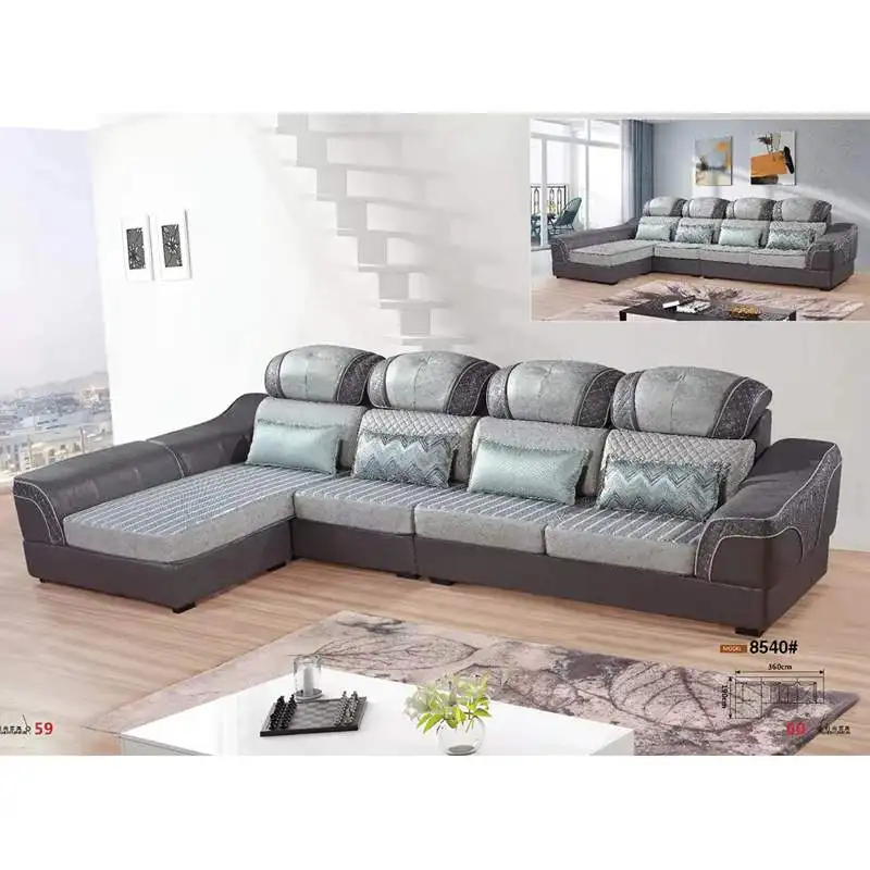 

For Salas and Living Room Furniture Sets Modern l Shaped Sofa Suade Fabric Animal Print Chesterfield Luxury Upholstery