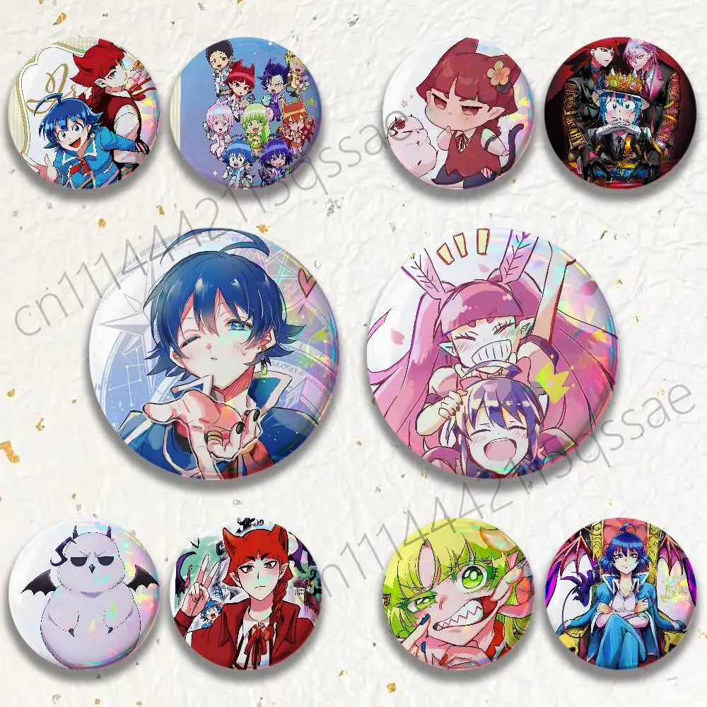 W-Welcome to Demon School Iruma-kun 25mm 75mm 44mm 58mm 32m Coin Badges Personalized Handmade Round Brooches Pins Accessory