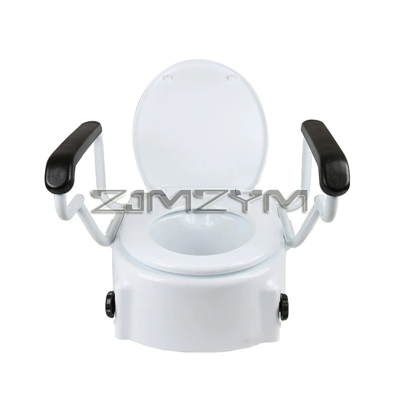 Toilet Height Enhancer Toilet Booster with Handrails Raised Toilet Seat Safety Height Elevated Elder Pregnant Toilet Seat