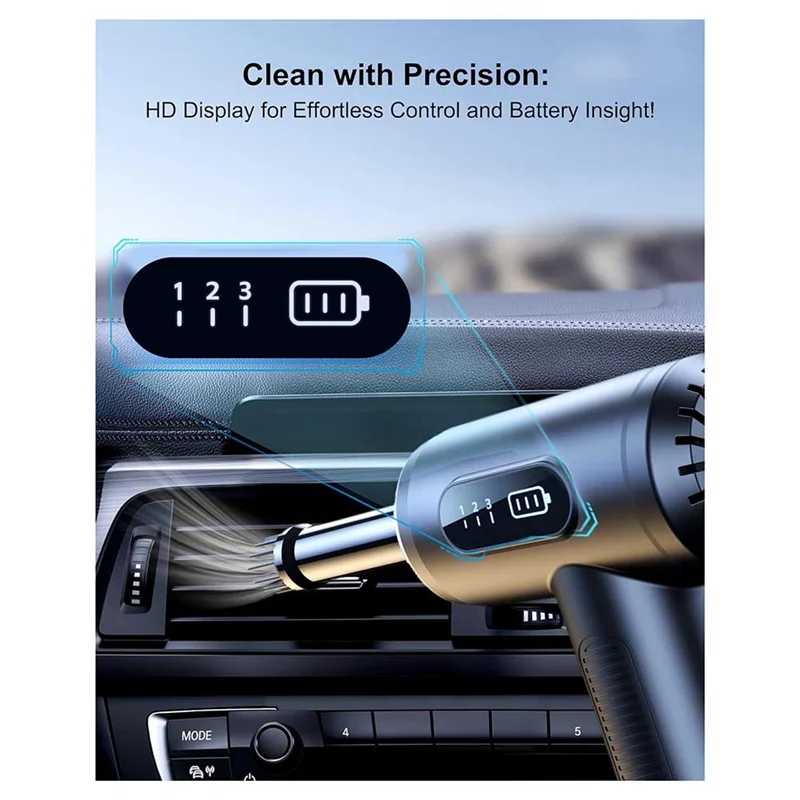 

Compressed Air Blower With HD Display, Rechargeable And Portable Cleaning Kit For Computer, Laptop,