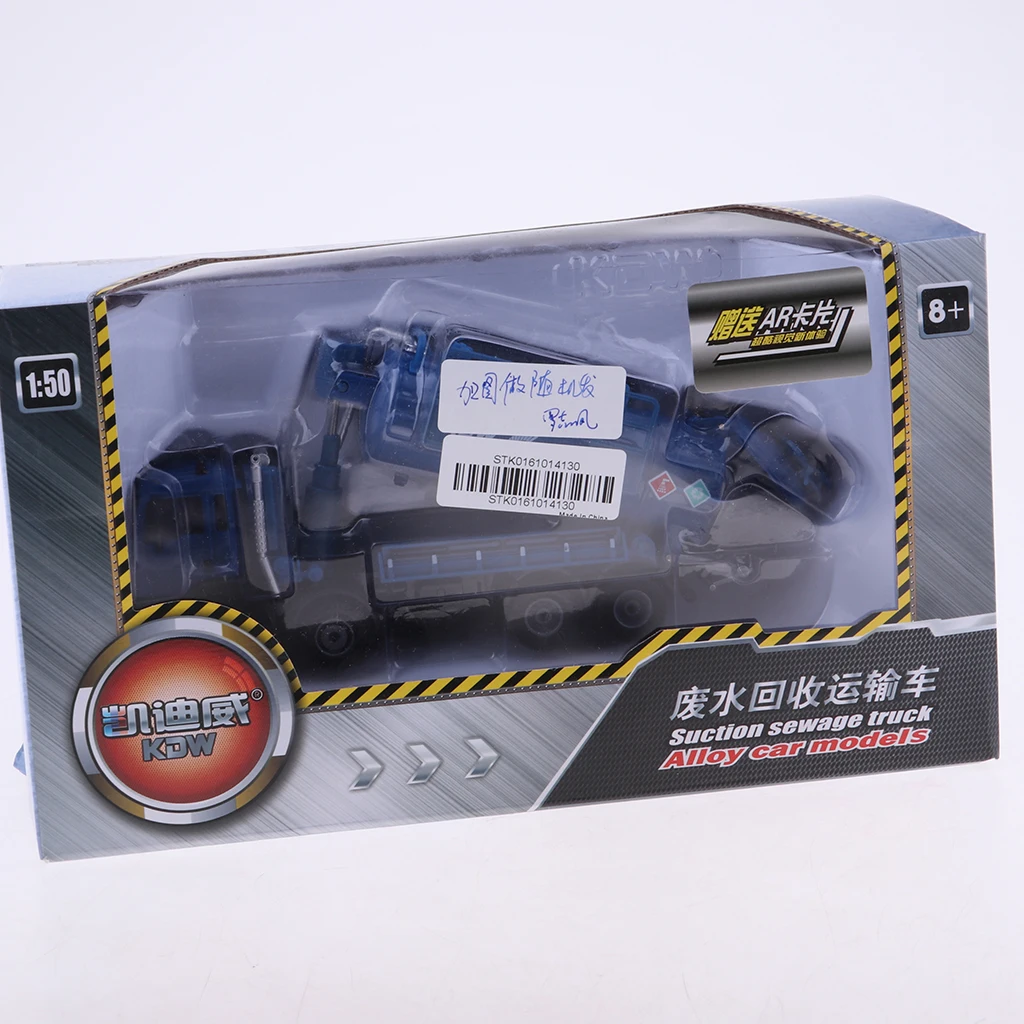 1 50 Alloy Wastewater Recycling Truck Model Pull Back Rubbish Vehicle Toy for Kids Educational