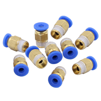 5/10 Pcs 3D Printer Parts Pneumatic Connectors PC4-01 1.75mm PC6-01 3.0mm PTFE Tube Coupler J-head Fittings For V5 V6 Hotend