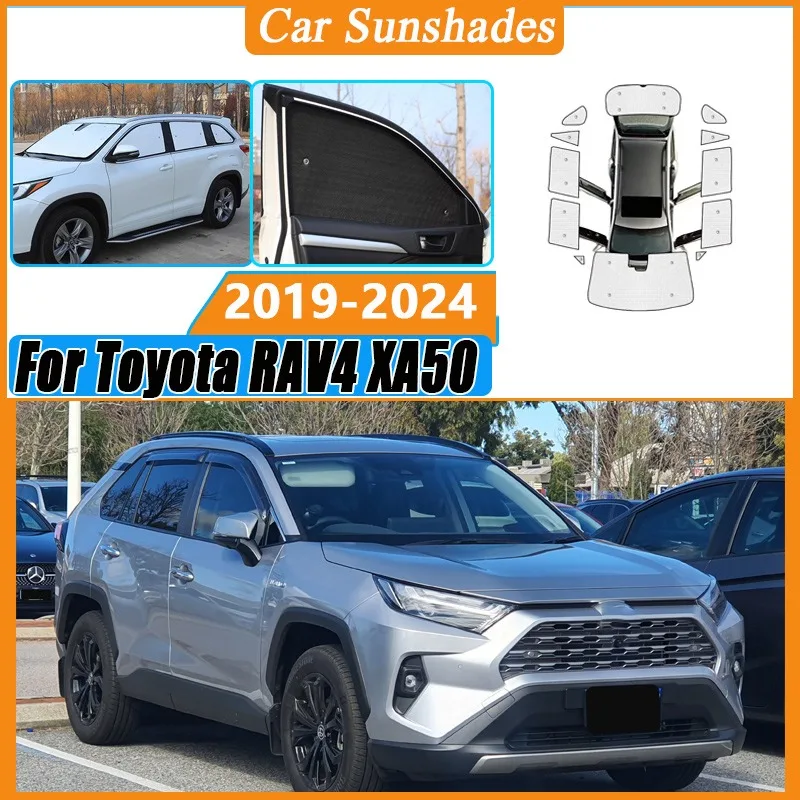 

For Toyota RAV4 XA5 2019 2020-2024 Car Sun Shades Auto Accessories Sunscreen Window Sunshade Cover Car Accessories Auto Parts