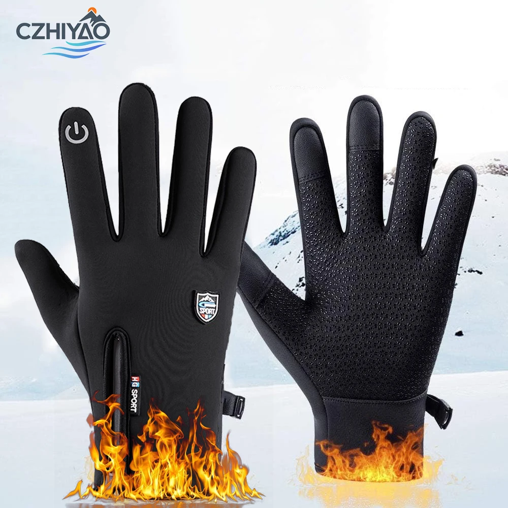 CZHIYAO Winter Gloves for Men Women Touch Screen Cold Weather Thermal Sport for Fishing Running Cycling Driving Warm Windproof