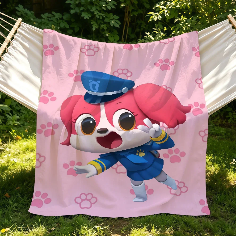Cartoon S-Safety S-Sheriff L-Labrador Blanket Suitable For Sofas Beds Offices Cars Outdoor Travel Ideal Gift For Friends Family