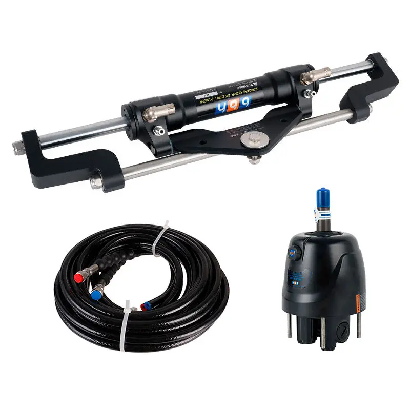 300 HP Outboard Hydraulic Steering System Alloy Cylinder Boat Yacht Outboard Inboard Steering Kit Front Mount Helm Check Helm