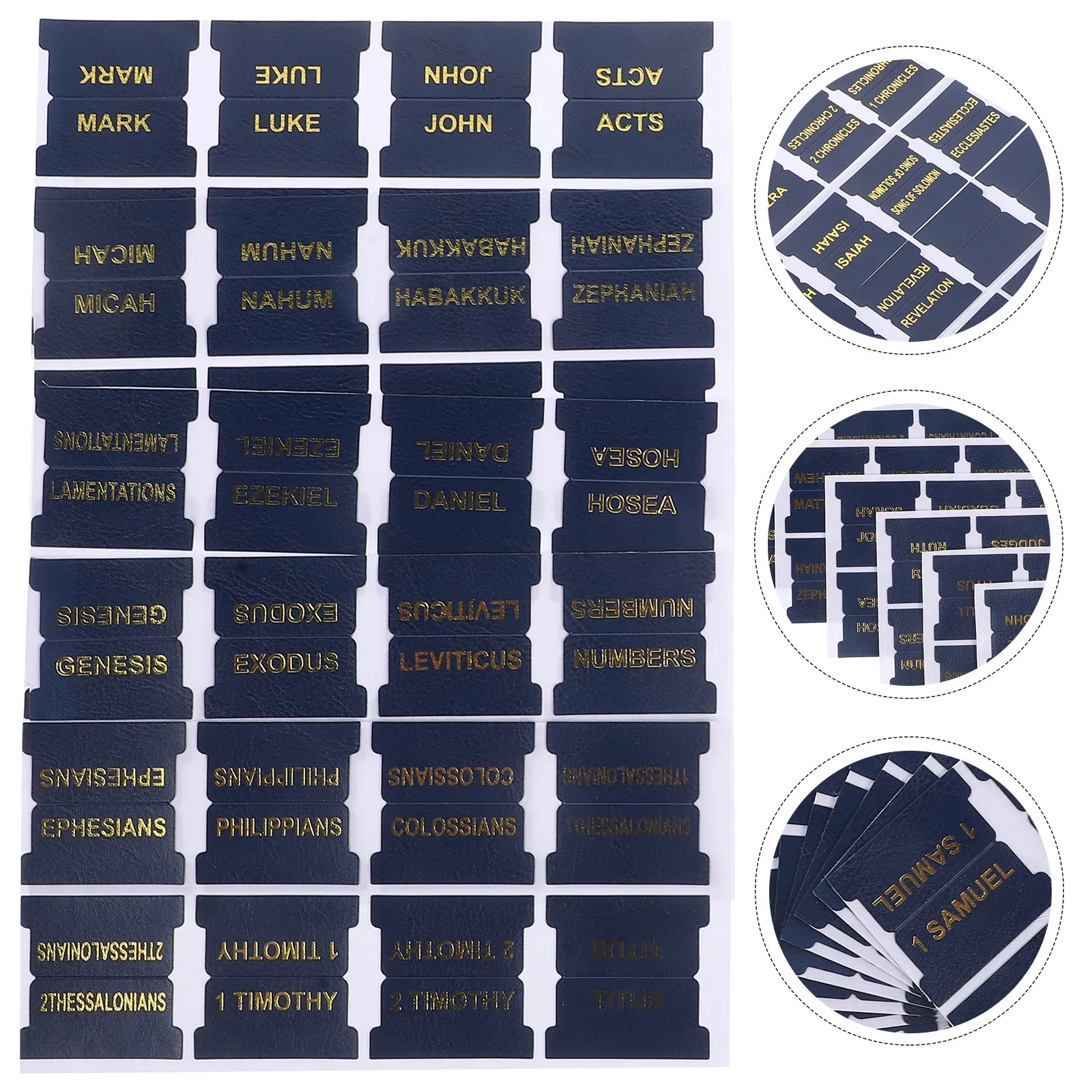 

1Set Bible Index Tabs Elegant PU Bible Tabs for Women Men Students Blank Index Book Markers Fast Navigation Reading