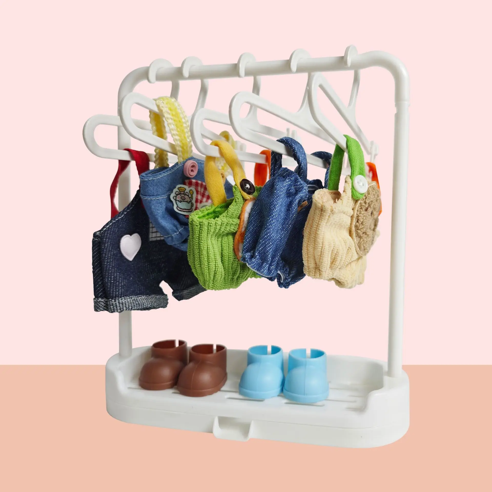 New Dollhouse Accessories (15-17cm): Hangers and Shoe Racks Perfectly Suited for Furniture Arrangement and Stylish Decoration image 5