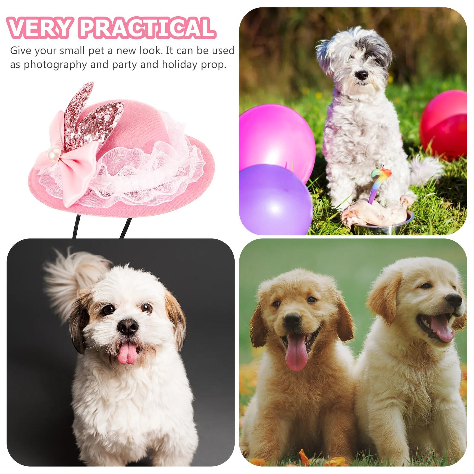 

Pet For Easter Adjustable Dog Cat Bunny Ear Puppy Costume Party Festival Wearable Sun Protection Photography Prop Kitten