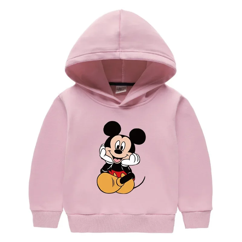 

MINISO Disney Mickey Mouse and Donald Duck Children's Hooded Sweatshirt Winter Fleece Long-sleeved T-shirt Children's Top Jacket