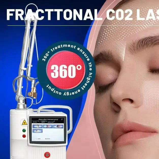 Professional Vertical Fractional CO2 Lase Machine Portable Skin Rejuvenation Device For Carbon Peel Acne Scars & Skin Tighten