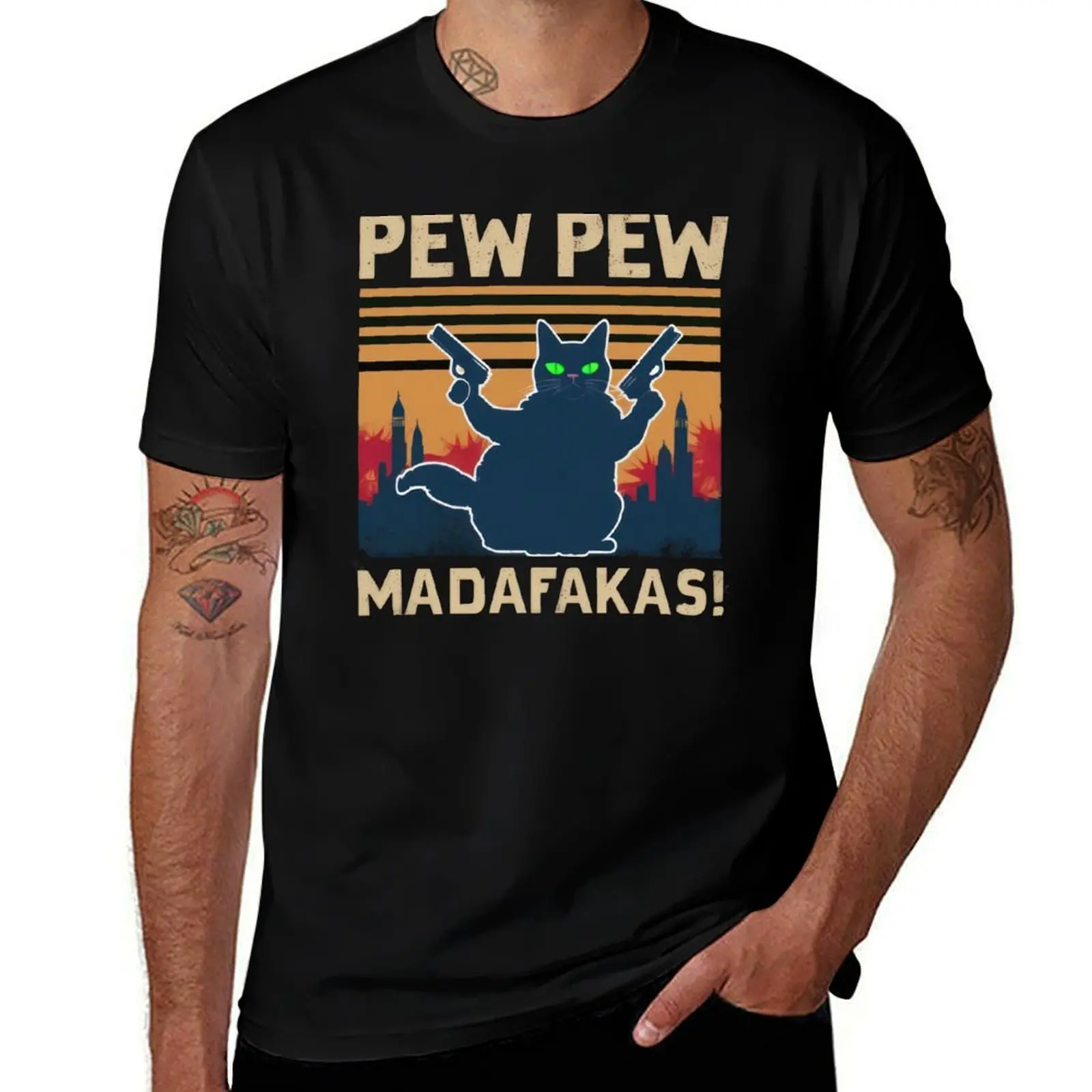 FUNNY Pew Pew Madafakas Cat, Pew Cat, Vintage With Guns, Paw, Black Cartoon, Pewpew, Our Cute Pets Товары для забавной футболки FUNNY Pew Pew Madafakas Cat, Pew Cat, Vintage With Guns, Paw, Black Cartoon, Pewpew, Our Cute Pets Товары для забавной футболки