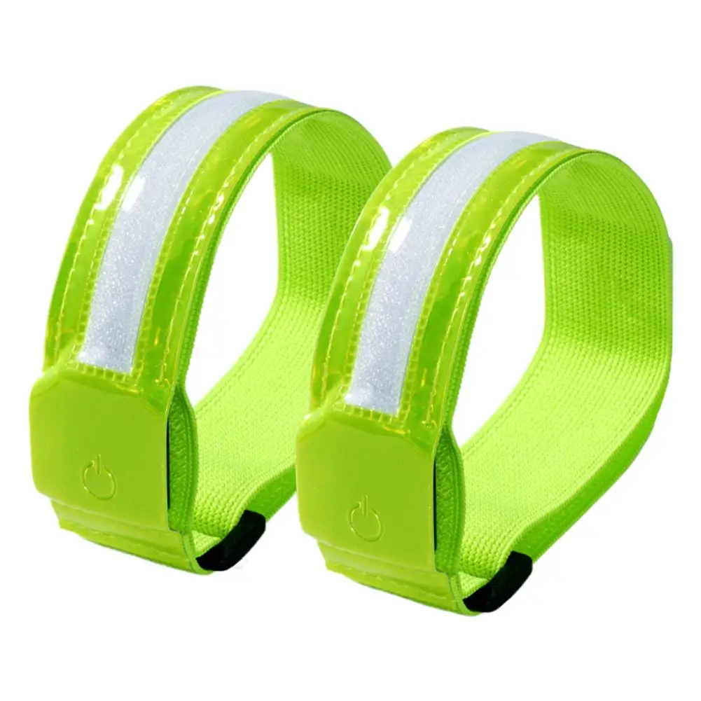 AliExpress NONE Night Sports Safety Reflector Tape LED Light Up Armband Outdoor Running Cycling Safety Reflector Arm Belt Glow Sports Bracelet