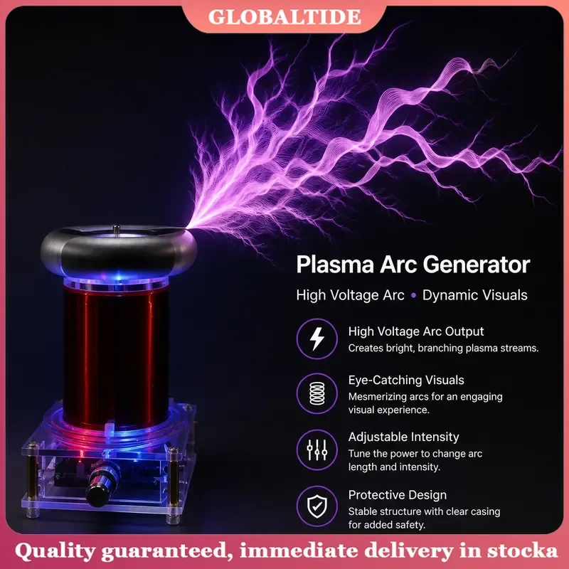 250W Coil AC110-240V SSTC Music Arc Plasma Speaker High Frequency Generator DIY Kit 20cm Arc Length Finished Module