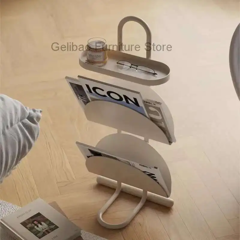 MOMO Sofa Small Side Table Living Room Balcony Coffee Table Magazine Bookcase Bedroom Bedside Shelf Creative Small Table