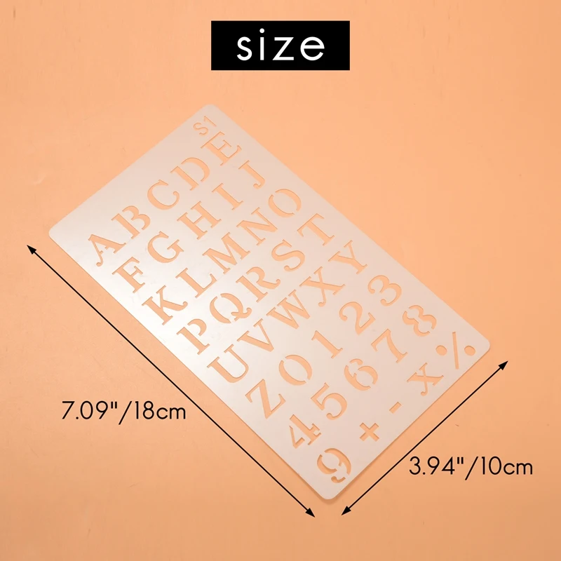 12 Pcs Alphabet Stencils Reusable Letter Painting Stencils Plastic DIY Drawing Spraying Scale Templates