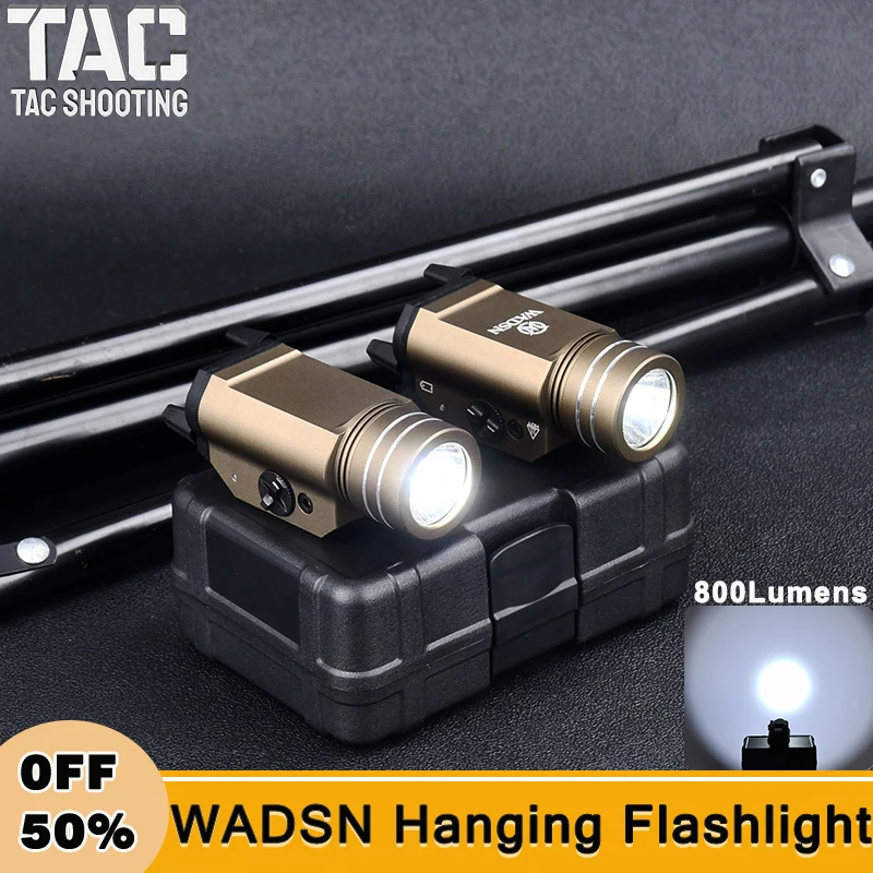 

Tactics Metal T-HL Pistol Gun Strobe 800 Lumen White LED Hunting Weapon Accessories Fit 20mm Rail Pistol Rail Hanging Flashlight