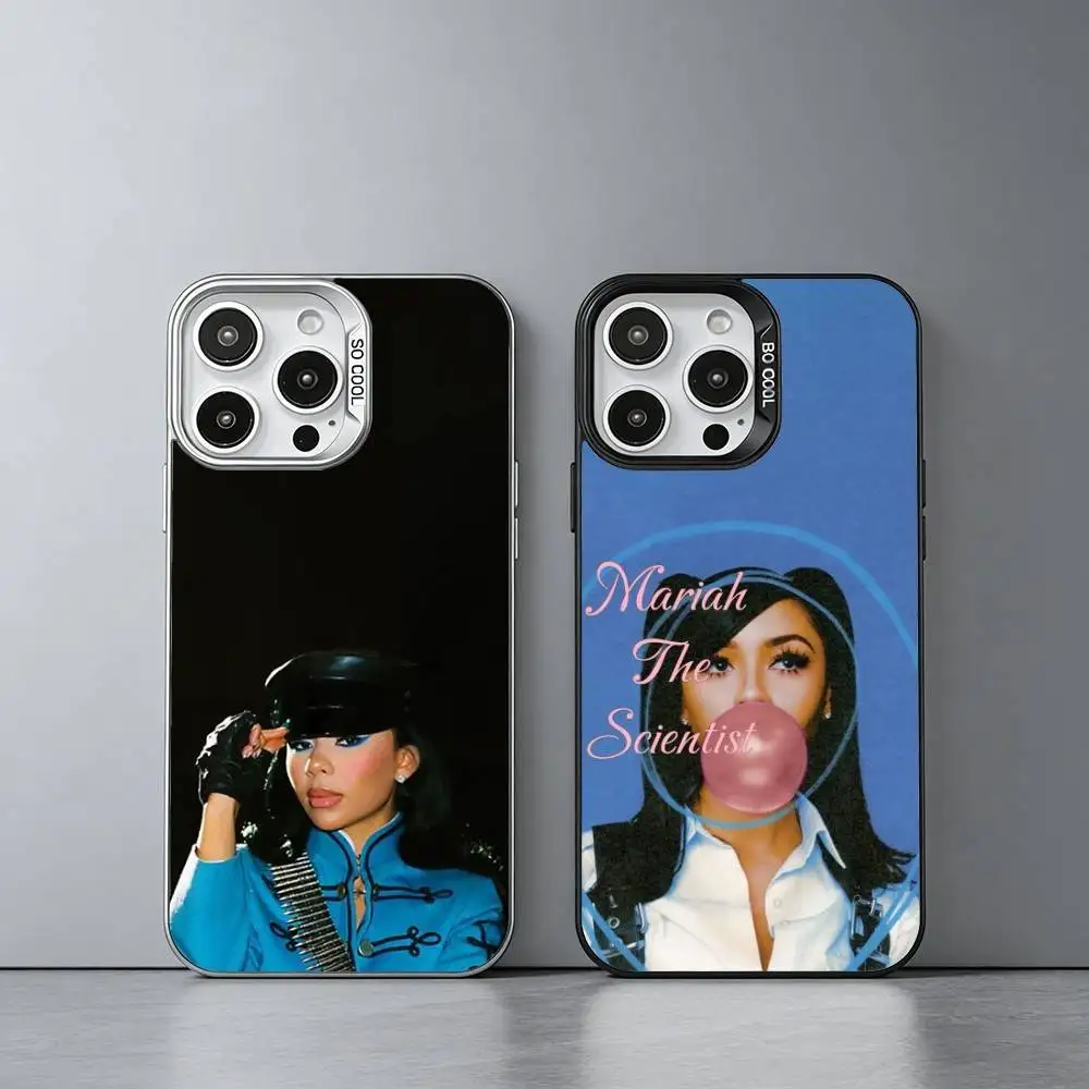 

M-Mariah The Scientist Burning Blue Phone Case For iPhone 17,16,15,14,13,12,11 Plus,Pro Max,XS,Colored silver phone case