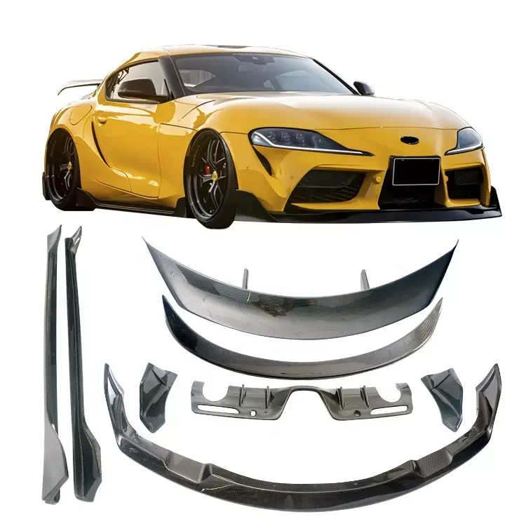 

Боди из углеродного волокна в стиле AG, передняя губа для Supra MKV A90 A91 2019 + боковые юбки, задние вставки, задний диффузор